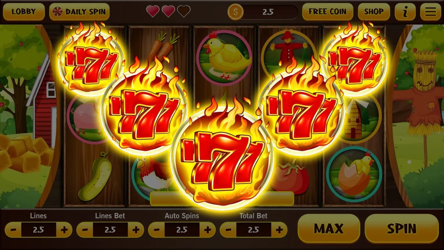Hình ảnh máy đánh bạc (slot game) với các biểu tượng may mắn tại 789wim